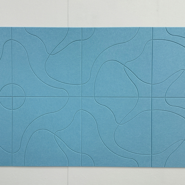 Curved PET felt acoustic panel