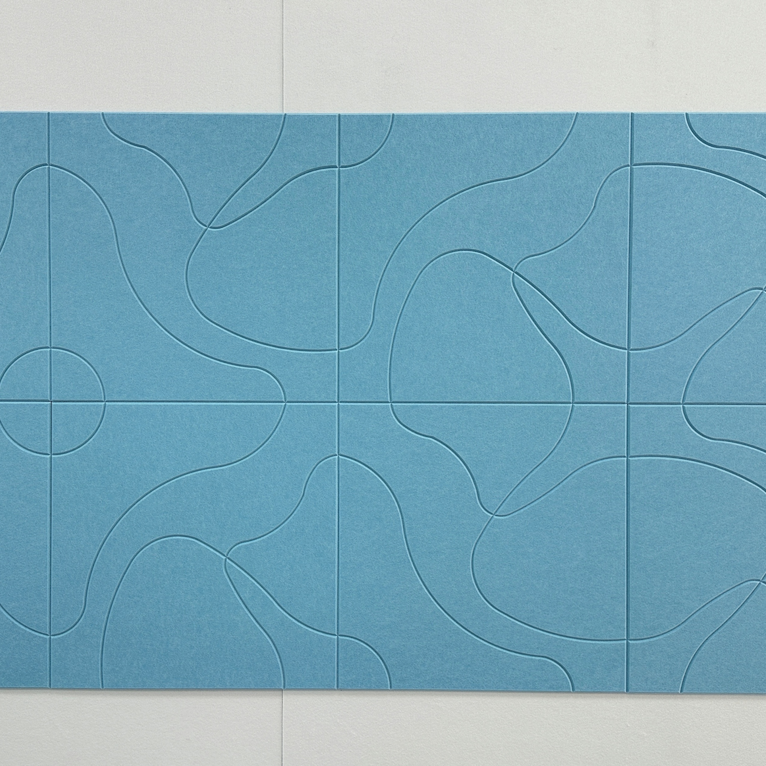 Curved PET felt acoustic panel
