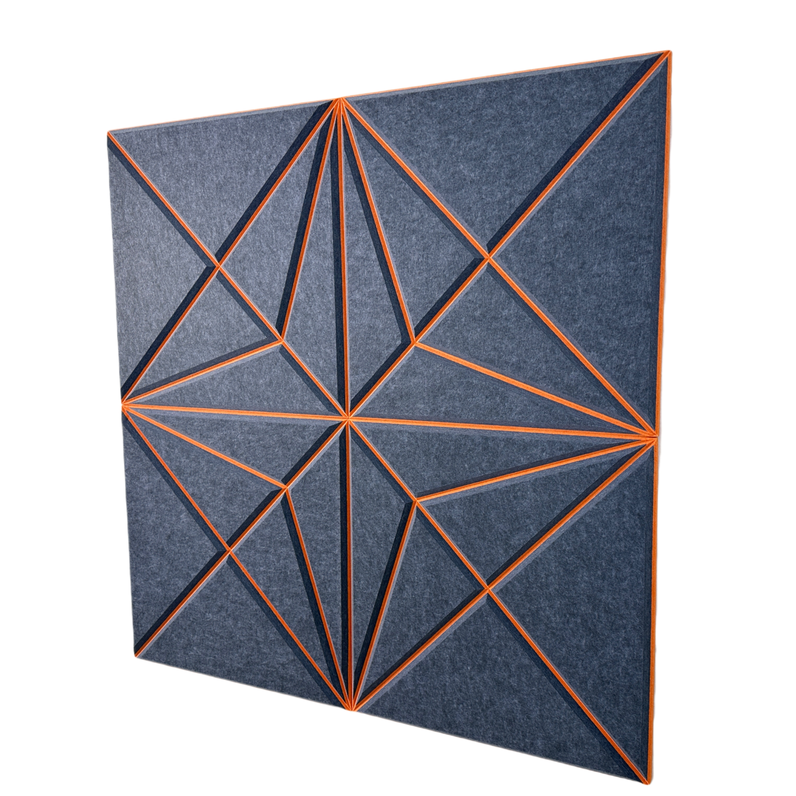 Two-color V-groove PET felt acoustic panel