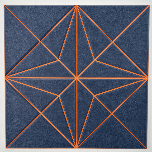 Two-color V-groove PET felt acoustic panel