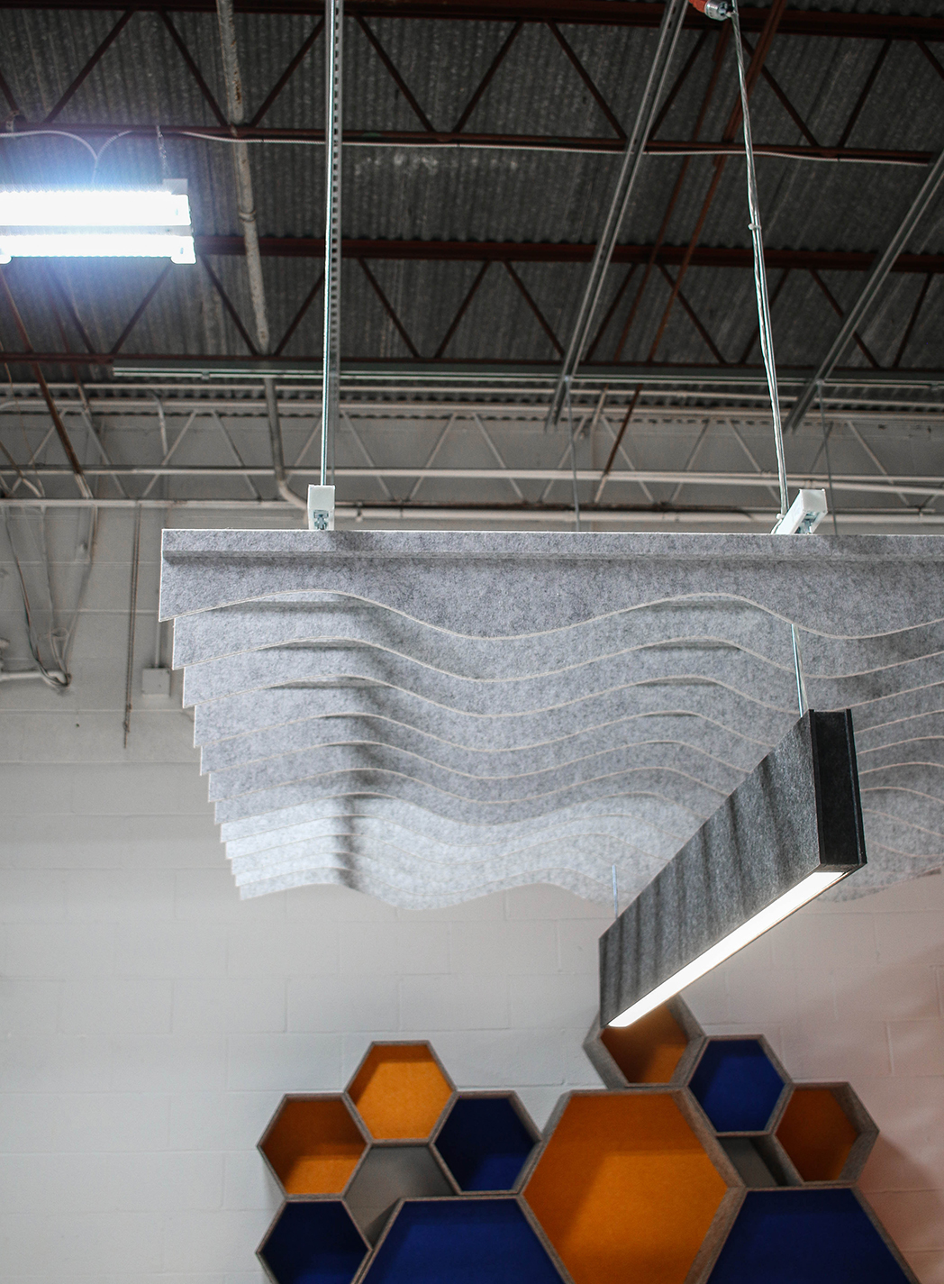 Felt Panel Acoustic Ceiling wave