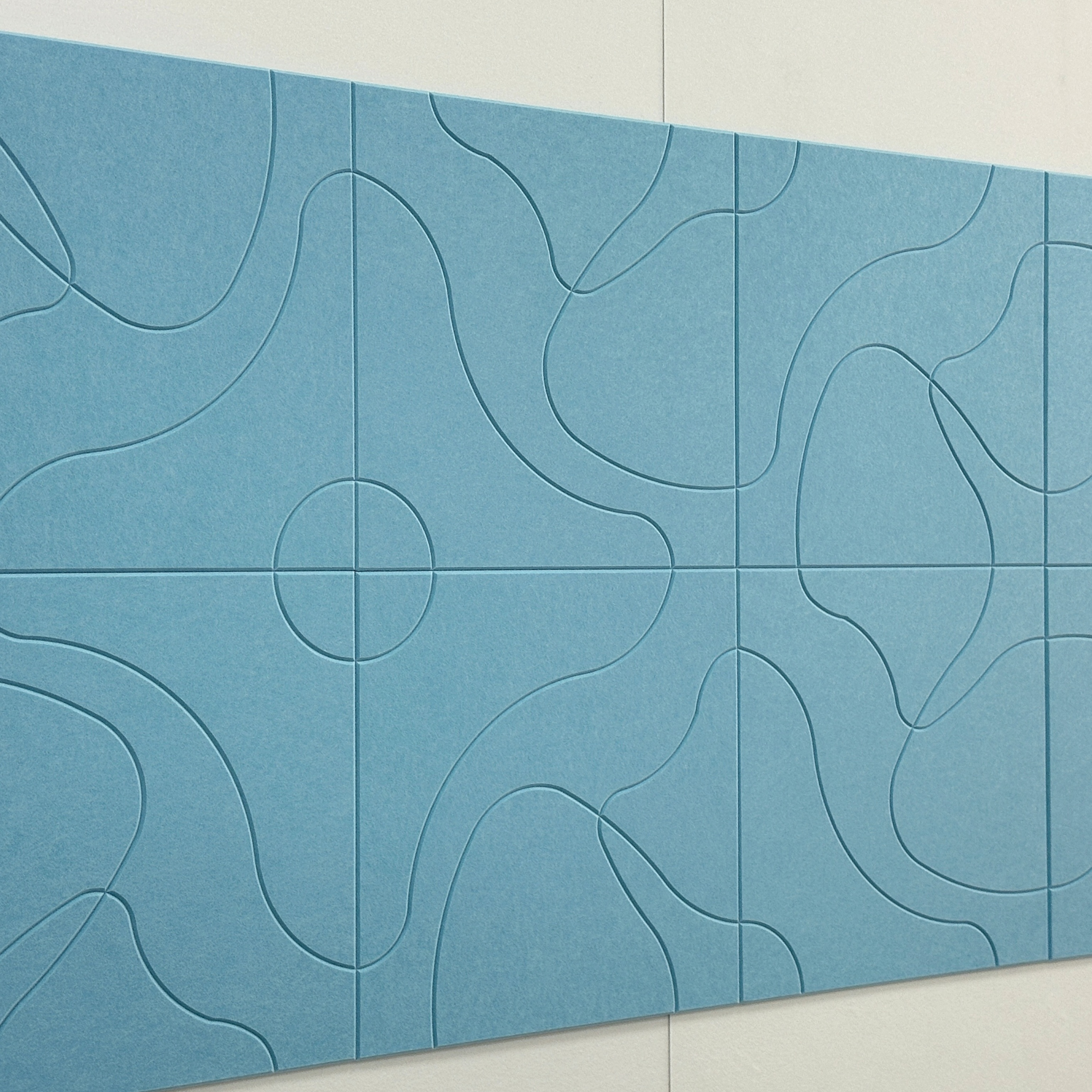 Curved PET felt acoustic panel