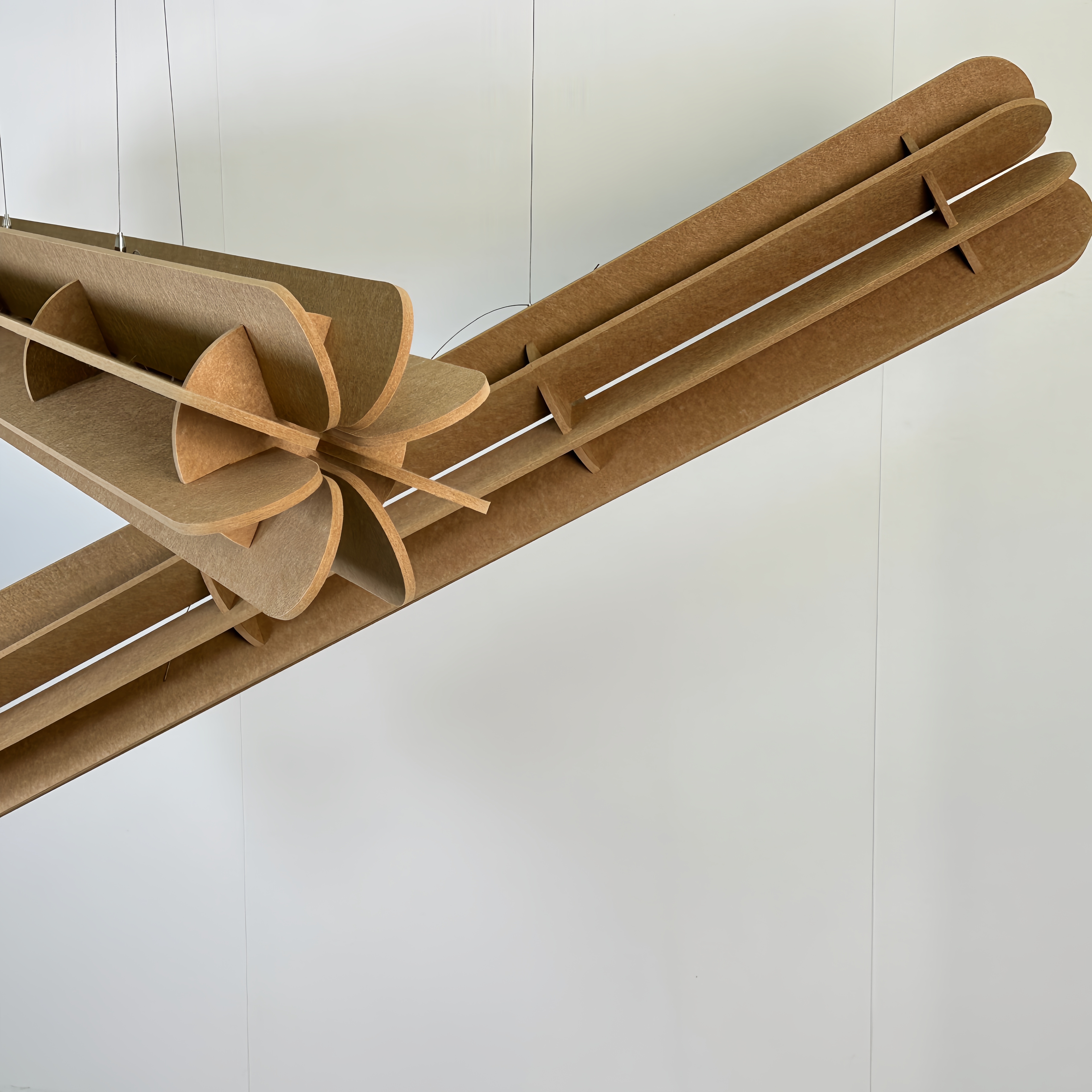 Hollow round PET felt acoustic panel ceiling