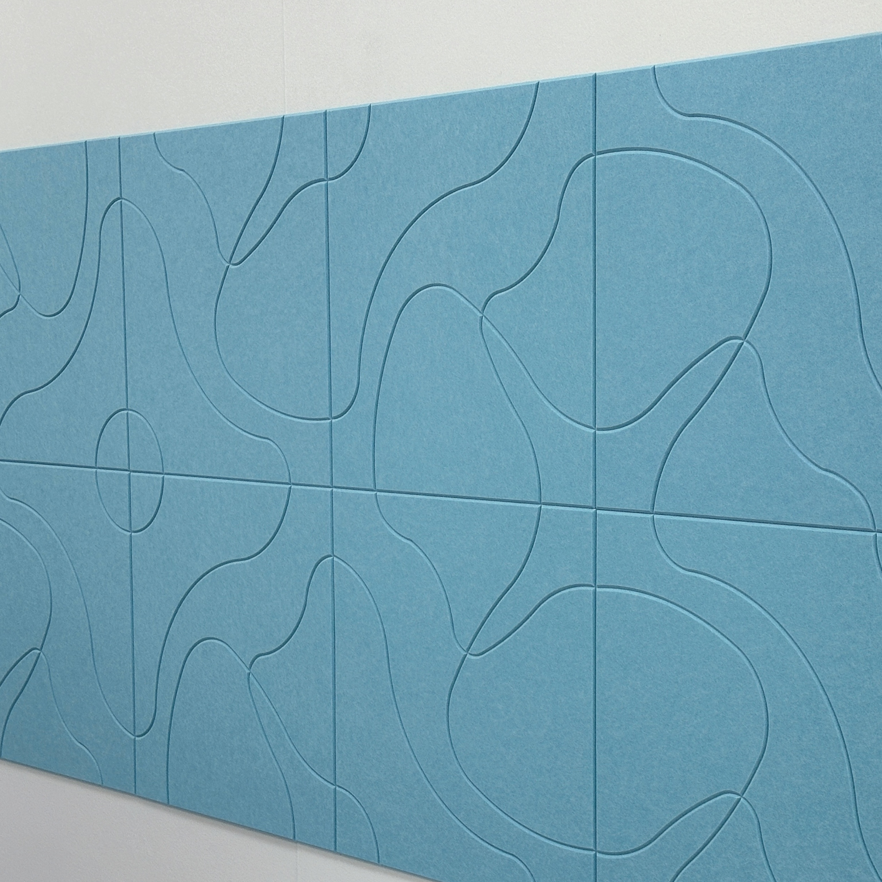 Curved PET felt acoustic panel