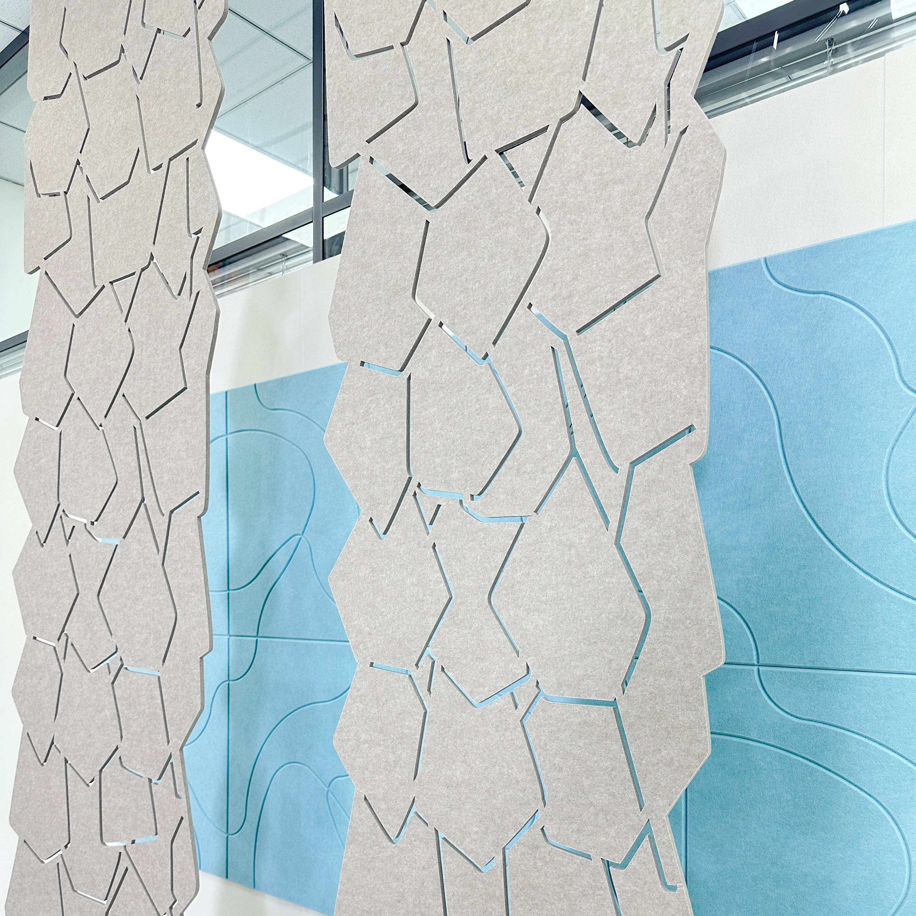 Rock PET Felt acoustic panels Hanging Dividers
