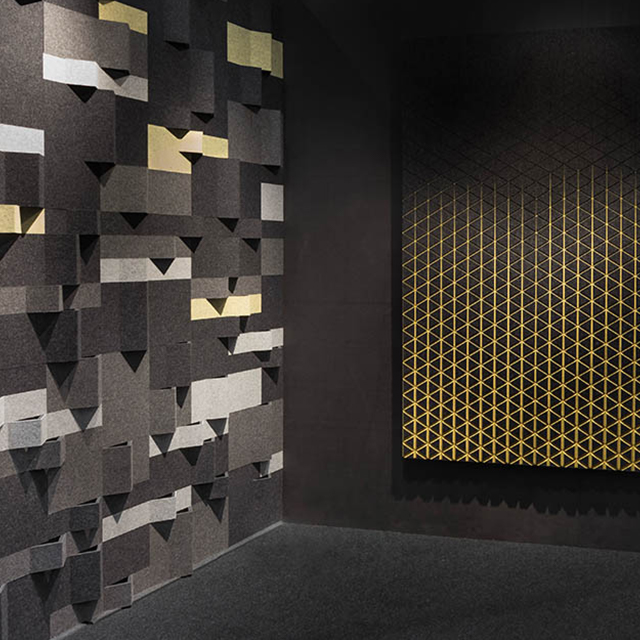 PET felt acoustic panels wall Fold Surface