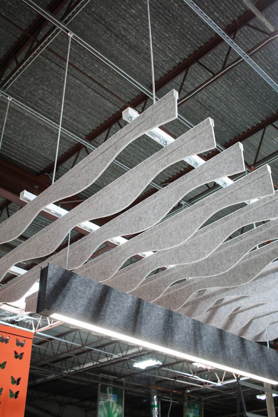 Felt Panel Acoustic Ceiling wave