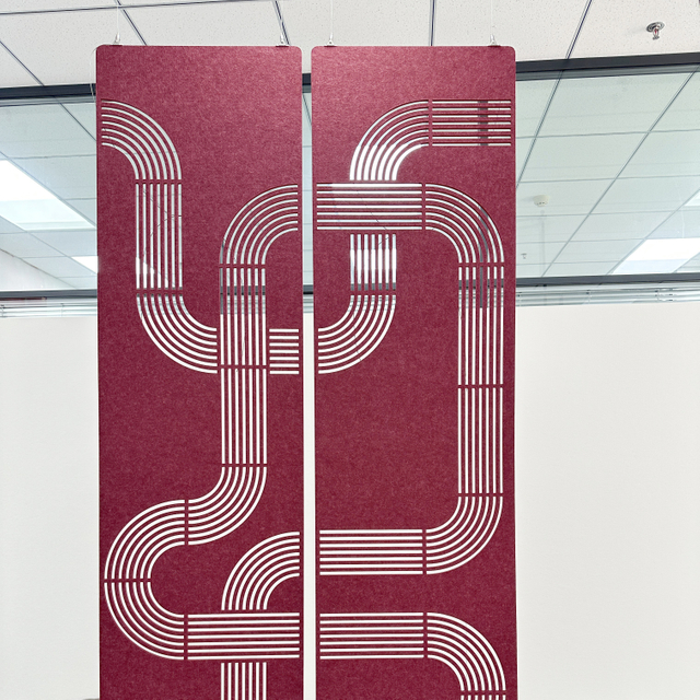 Tunnel PET Felt acoustic panels Hanging Dividers