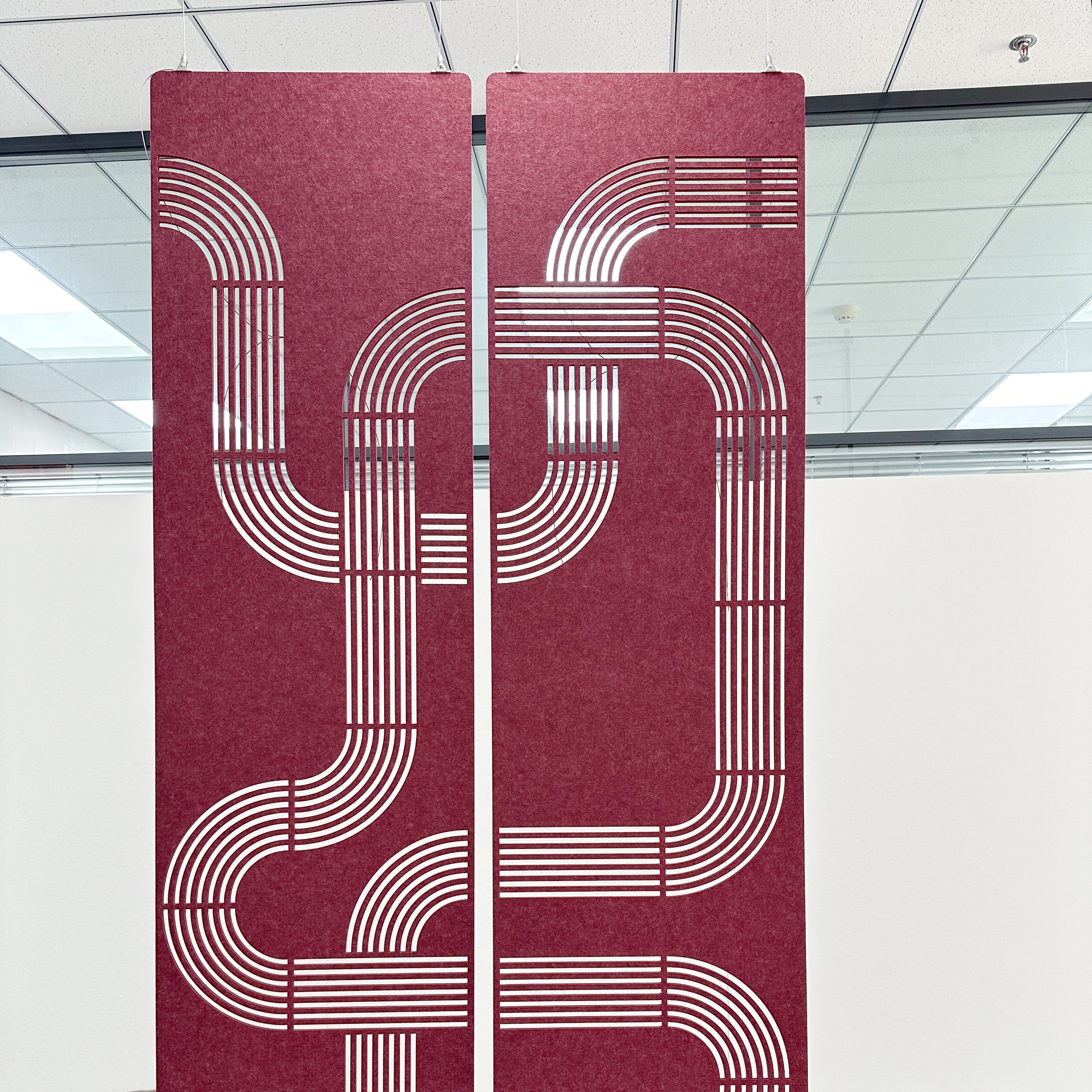 Tunnel PET Felt acoustic panels Hanging Dividers