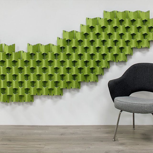 PET felt acoustic panels wall Fold