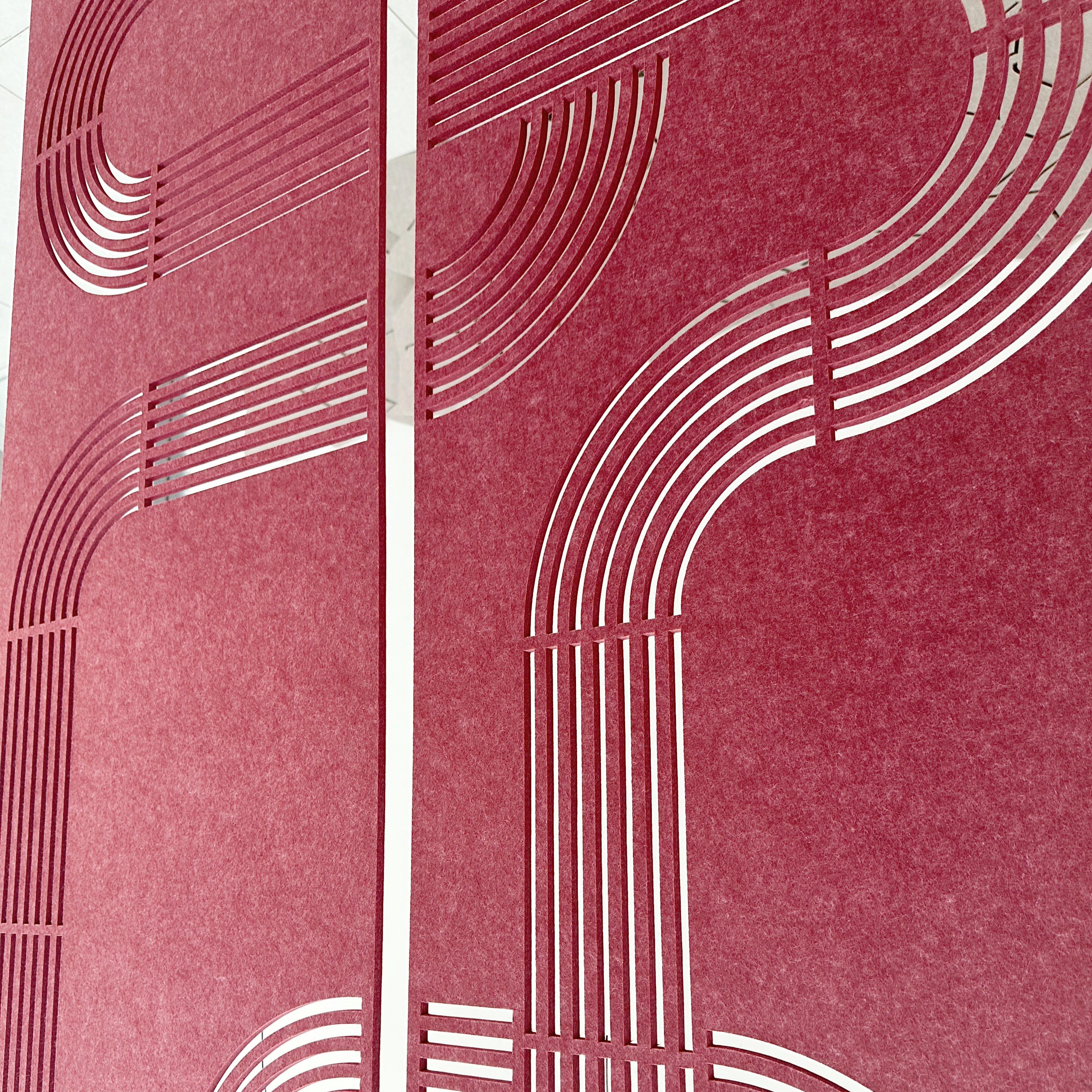 Tunnel PET Felt acoustic panels Hanging Dividers