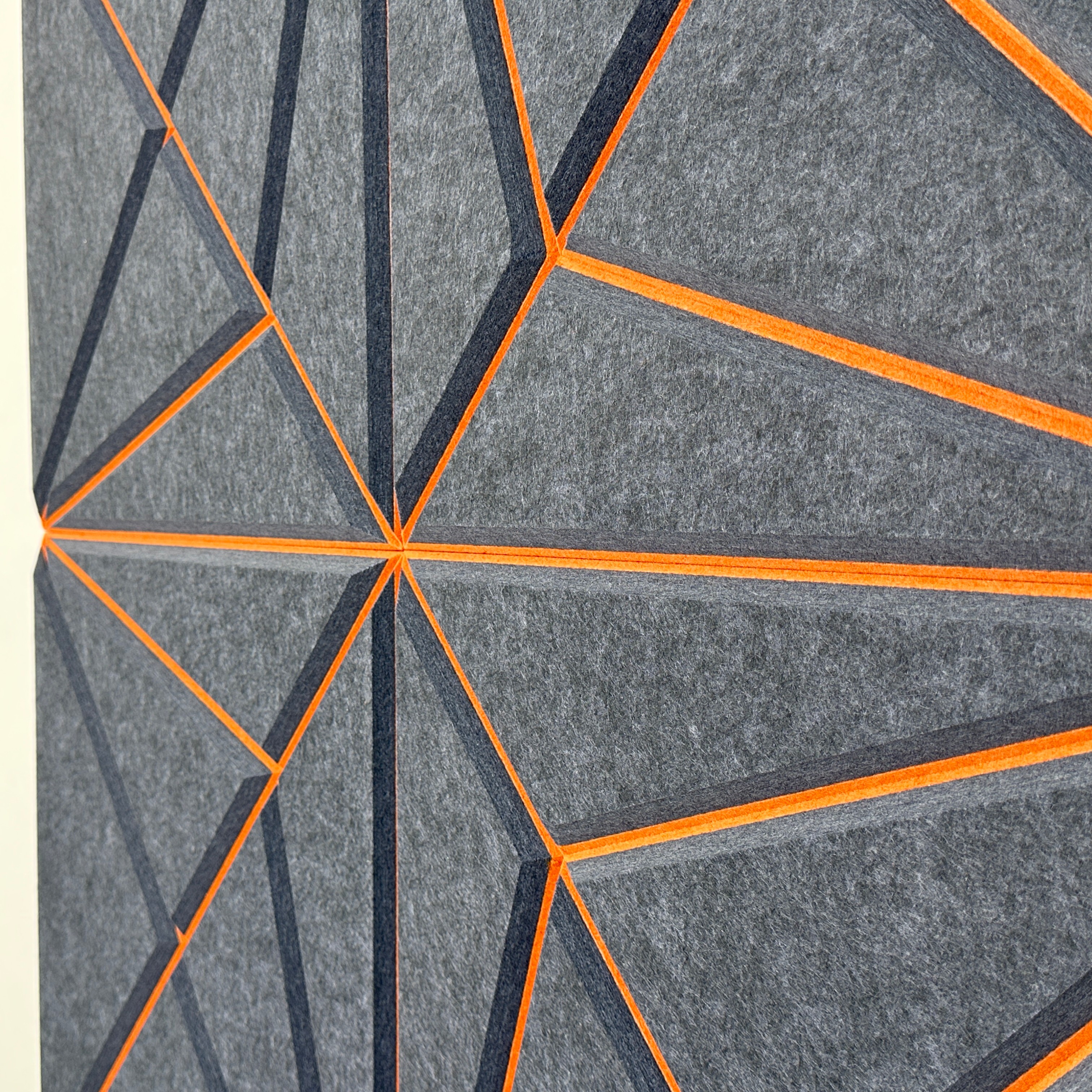 Two-color V-groove PET felt acoustic panel