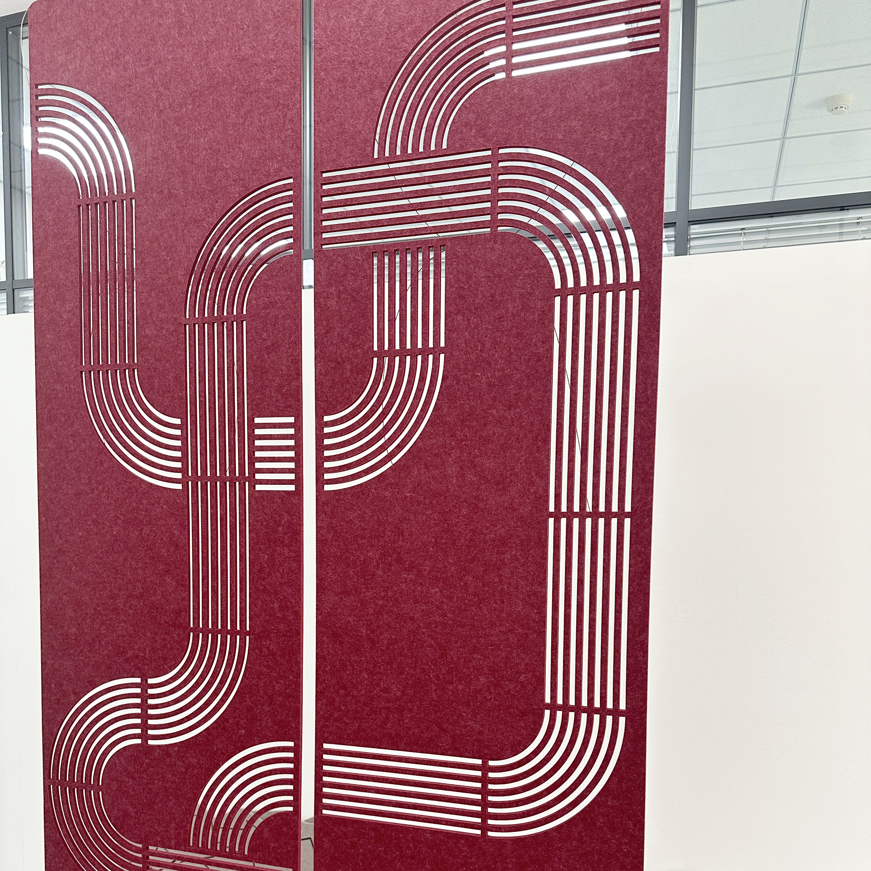 Tunnel PET Felt acoustic panels Hanging Dividers