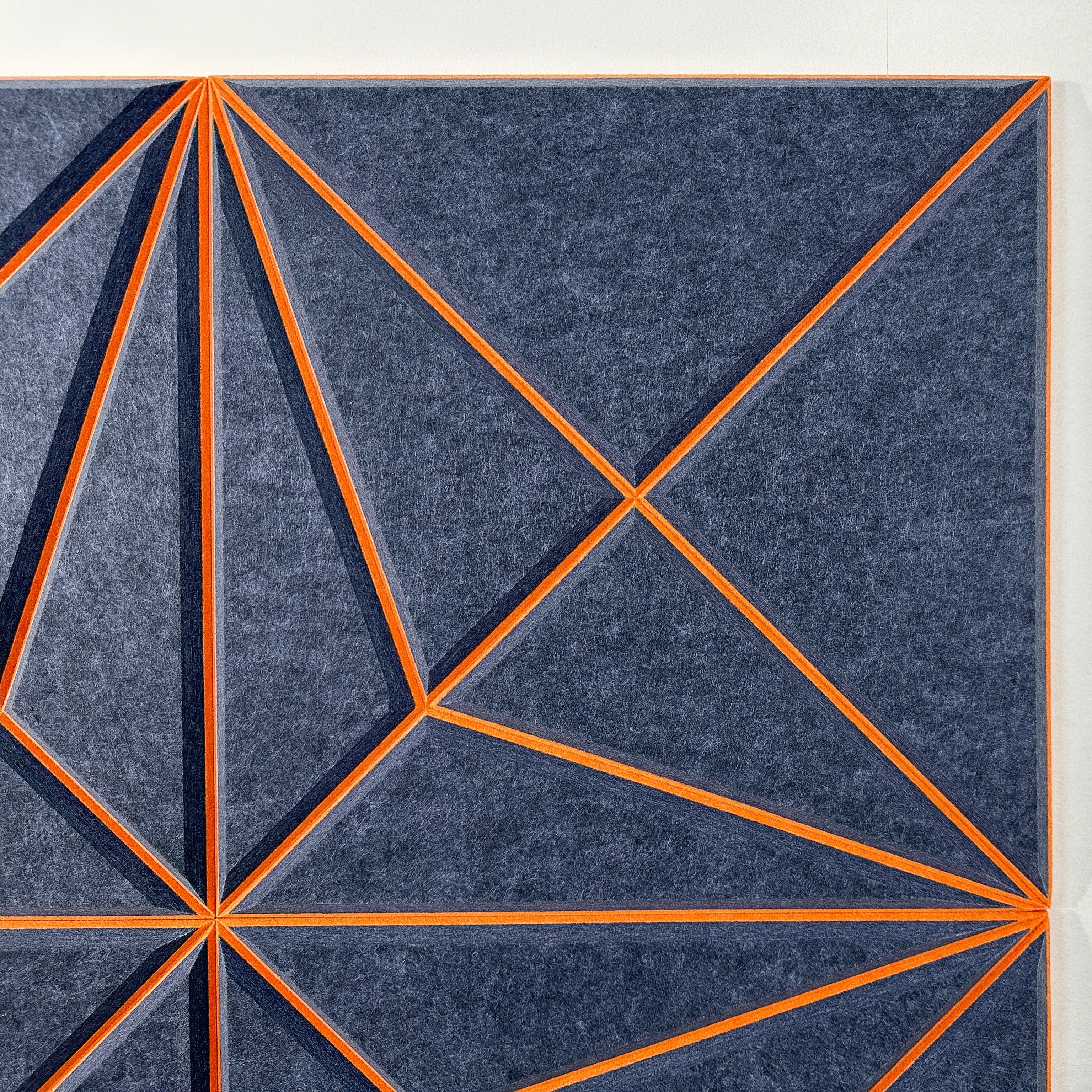 Two-color V-groove PET felt acoustic panel