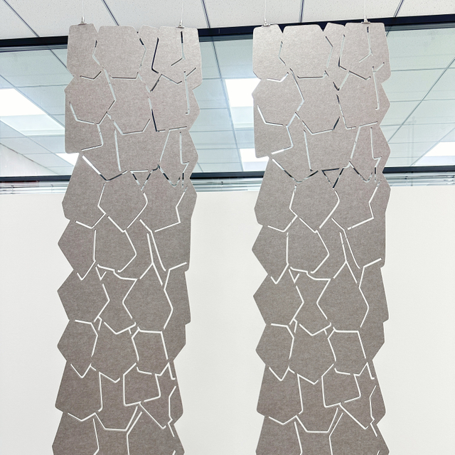 Rock PET Felt acoustic panels Hanging Dividers